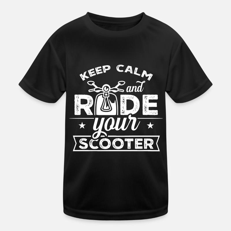 Roller Fahren Motorroller Rollerfahrer Moped Kinder Funktions-T-Shirt