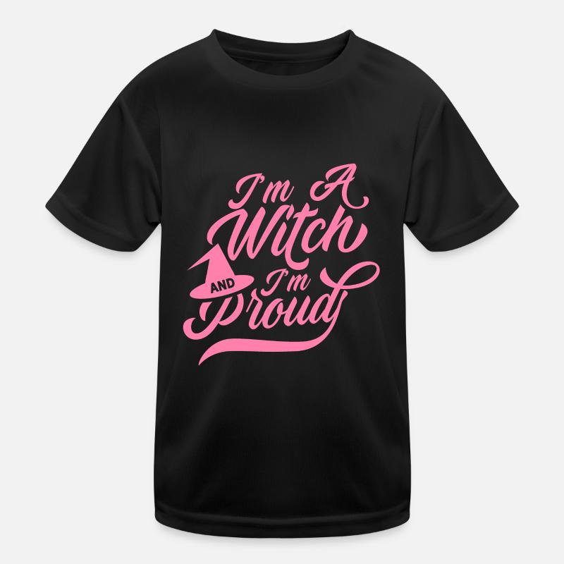 Ich bin eine Hexe und stolz Hexer Hexen Hexerei Kinder Funktions-T-Shirt