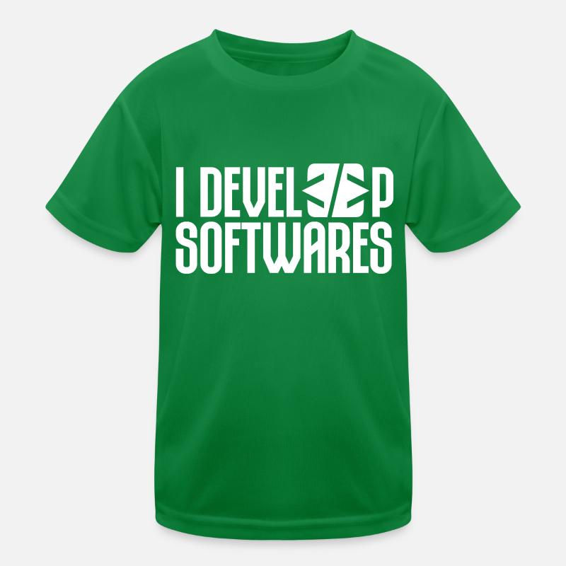 I develop software software developers Kids Functional T-Shirt