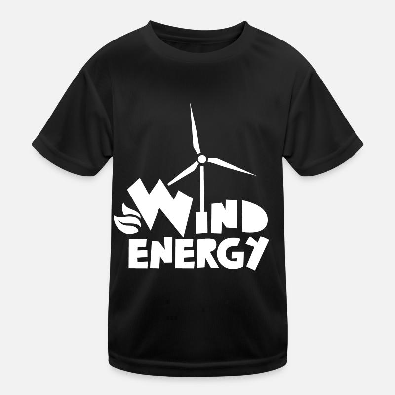 Windenergie Windkraftanlage Windkraft Windrad Kinder Funktions-T-Shirt