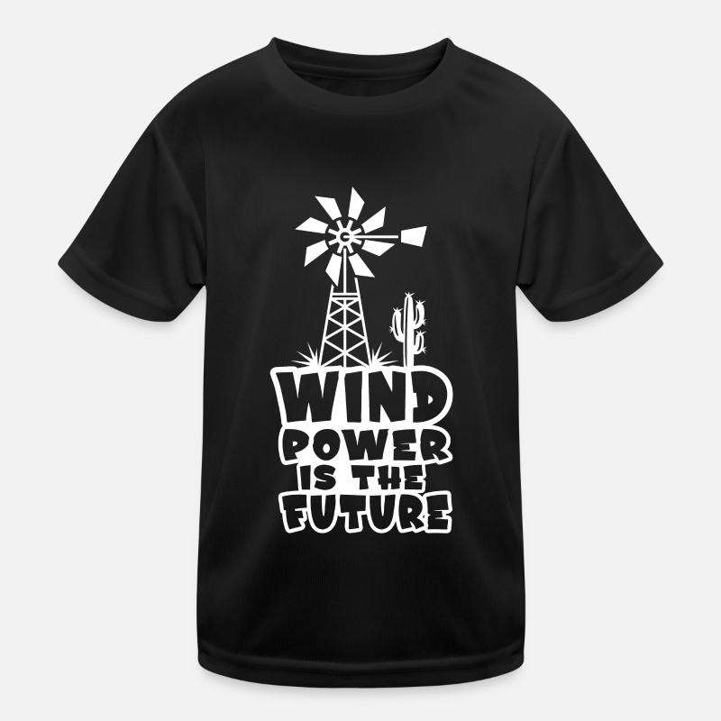 L’énergie éolienne est l’avenir L’énergie éolienne L’énergie éolienne T-shirt sport Enfant