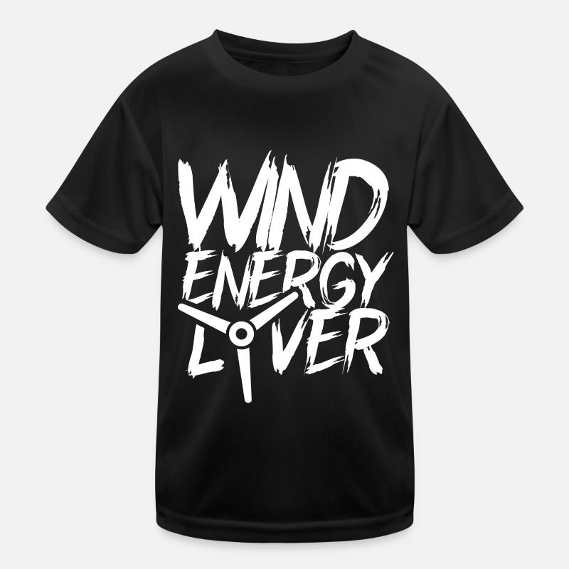 Wind Energy Lovers Wind Turbine Wind Turbine Kids Functional T-Shirt