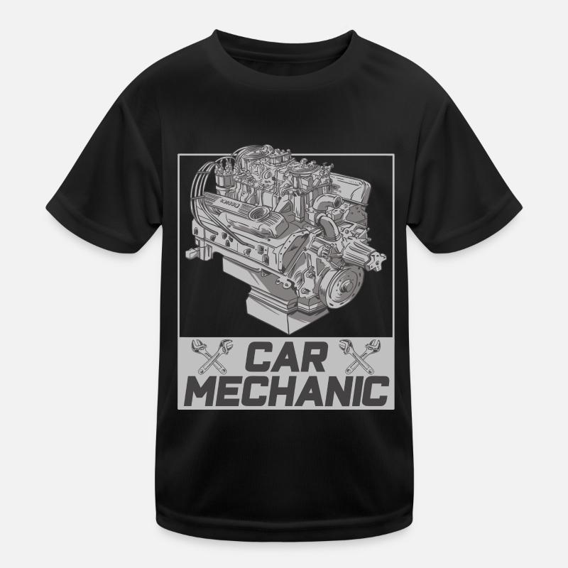 Mécanicien automobile Technicien mécatronique Profession Garage T-shirt sport Enfant