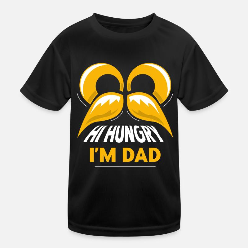 Hallo Hungrig Ich Bin Papa Papi Vater Vater Tag Kinder Funktions-T-Shirt