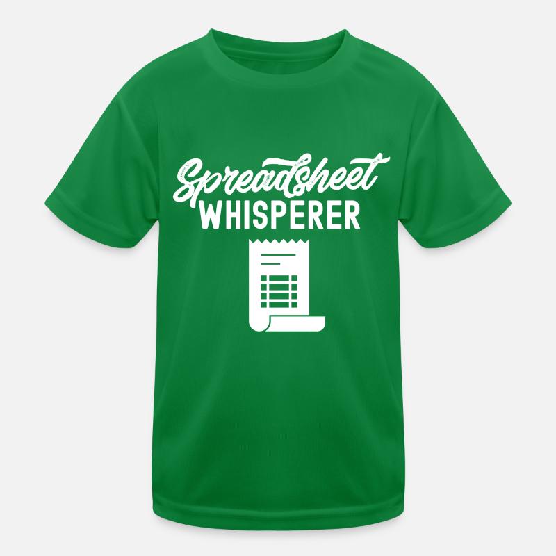 Spreadsheet Flüsterer Tabelle Buchhalter Arbeit Kinder Funktions-T-Shirt