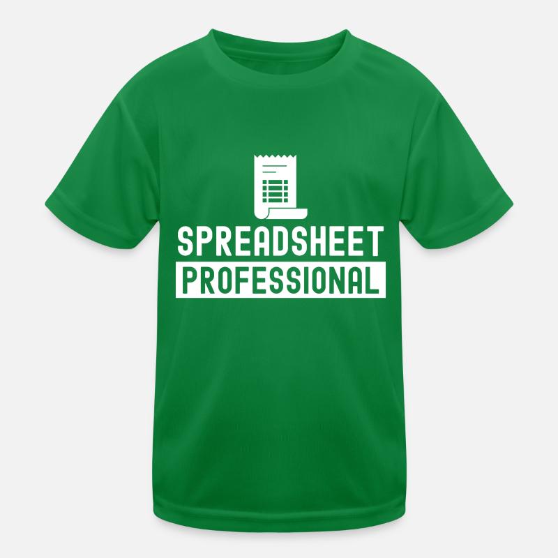 Spreadsheet Professional Accountant Table Work Kids Functional T-Shirt