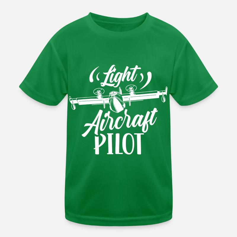 Pilot Eines Leichtflugzeugs Kleinflugzeug Jet Kinder Funktions-T-Shirt