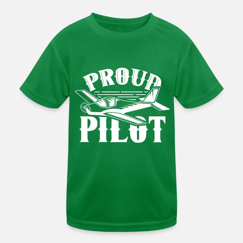 Stolzer Pilot Kleinflugzeug Jet Leichtflugzeug Kinder Funktions-T-Shirt