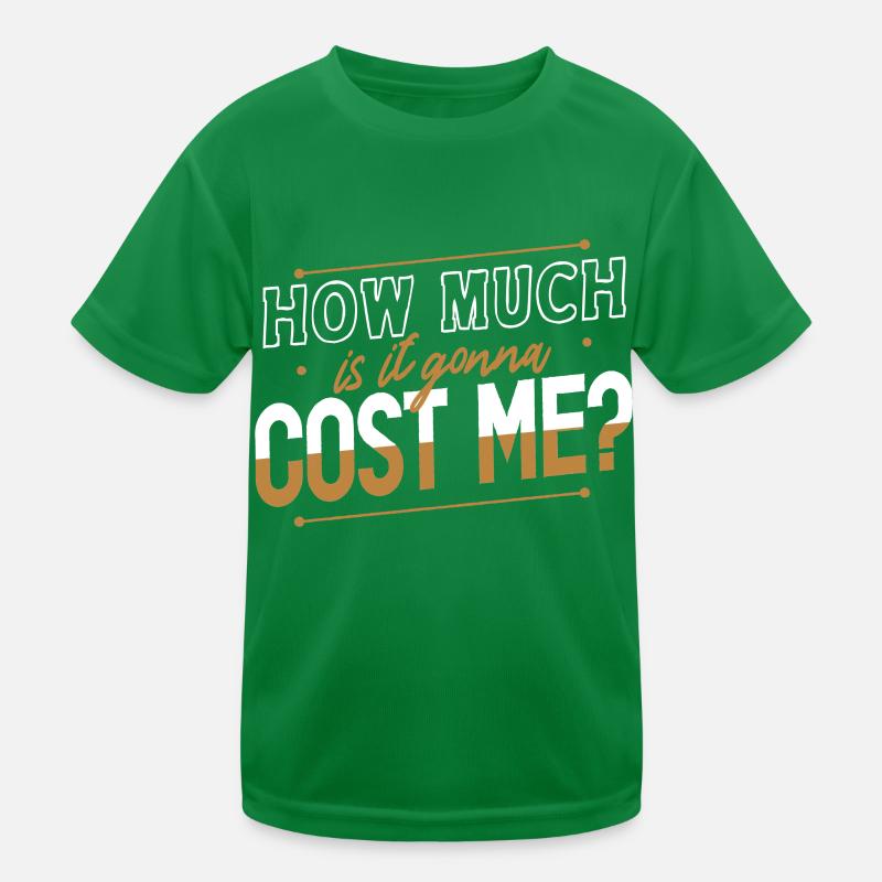 Wie Viel Wird Es Mich Kosten? Papa Vater Papi Kinder Funktions-T-Shirt