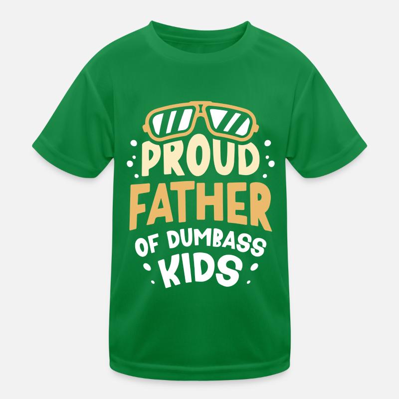 Stolzer Vater Von Blöden Kindern Papi Papa Sprüche Kinder Funktions-T-Shirt