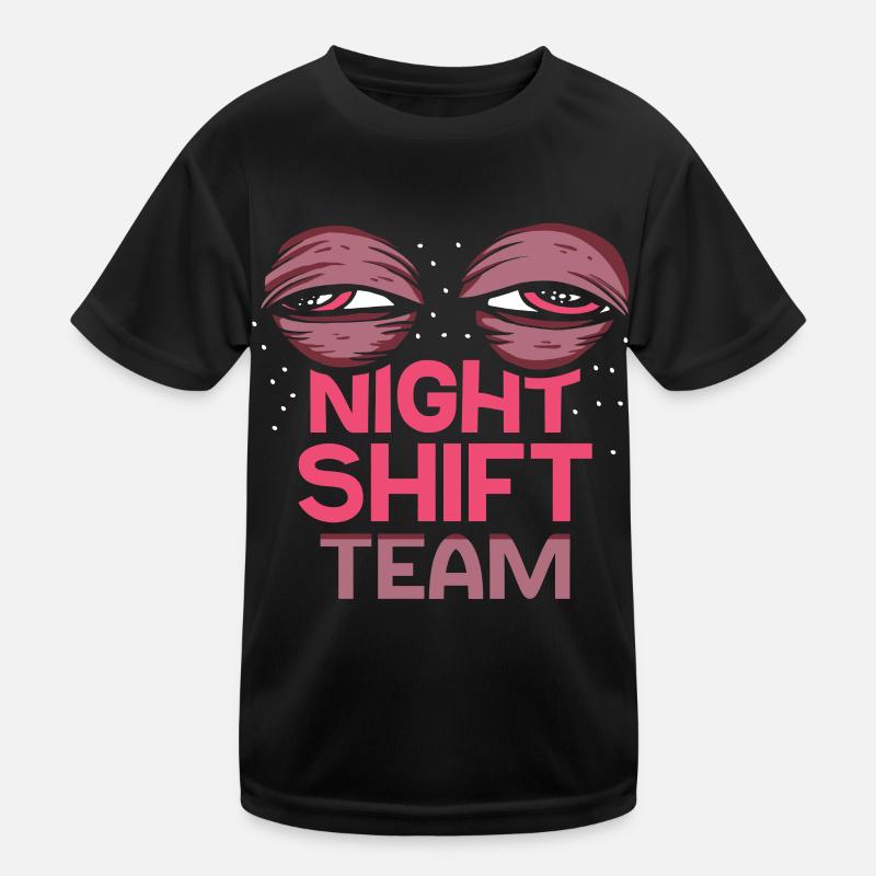 Night Shift Team Night Shift Colleague Work Kids Functional T-Shirt