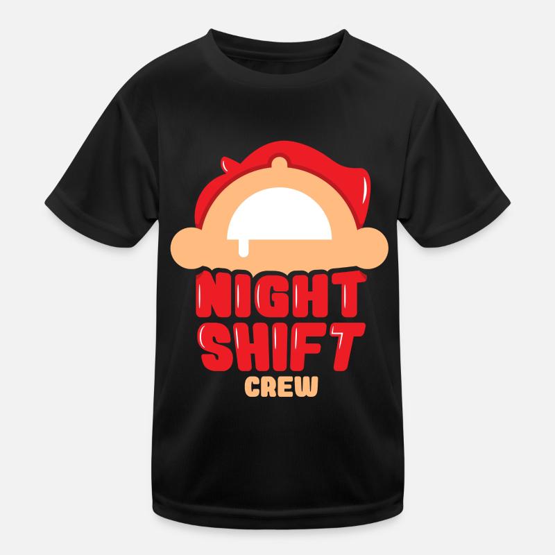Team Night Shift Colleague Night Shift Work Kids Functional T-Shirt