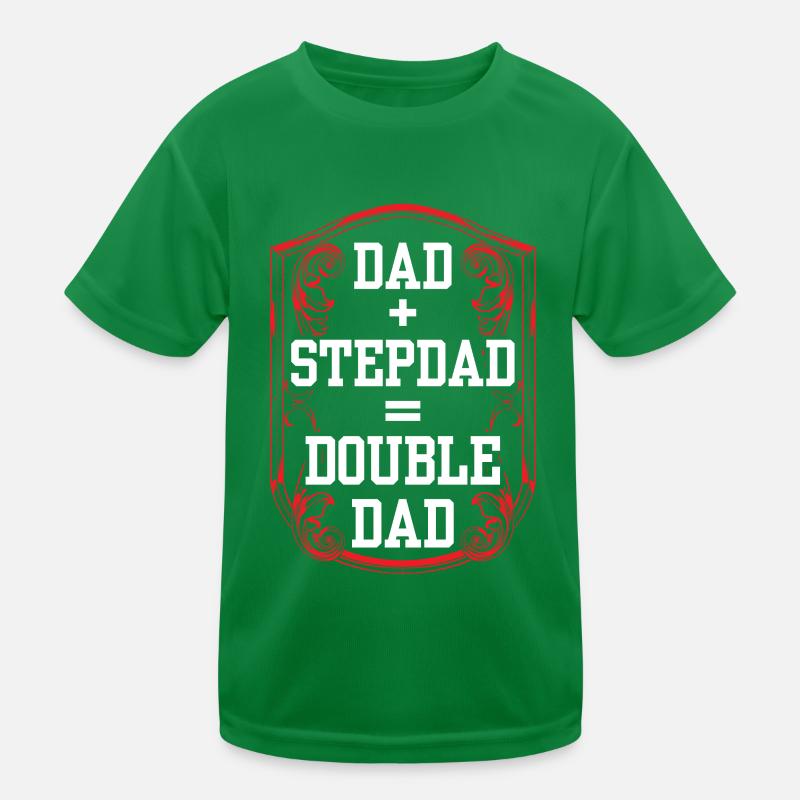 Papa Plus Stepfather Equal Double Papa Stepdad Kids Functional T-Shirt