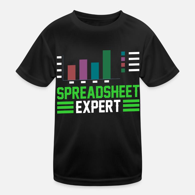 Spreadsheet Experte Tabelle Arbeit Buchhalter Kinder Funktions-T-Shirt