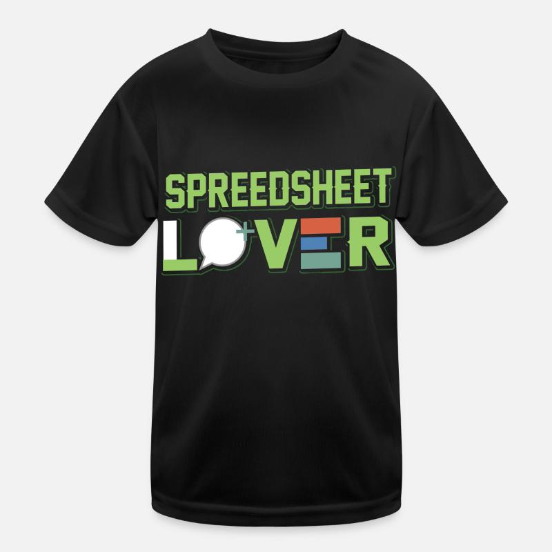 Amateurs de feuilles de calcul Comptable Travail de table T-shirt sport Enfant