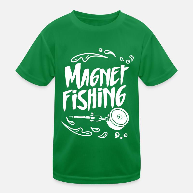 Magnetfischen Magnet Magnetfischer Kinder Funktions-T-Shirt