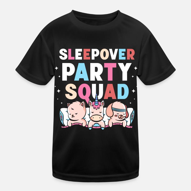 Sleepover Party Troupe Nuitée T-shirt sport Enfant
