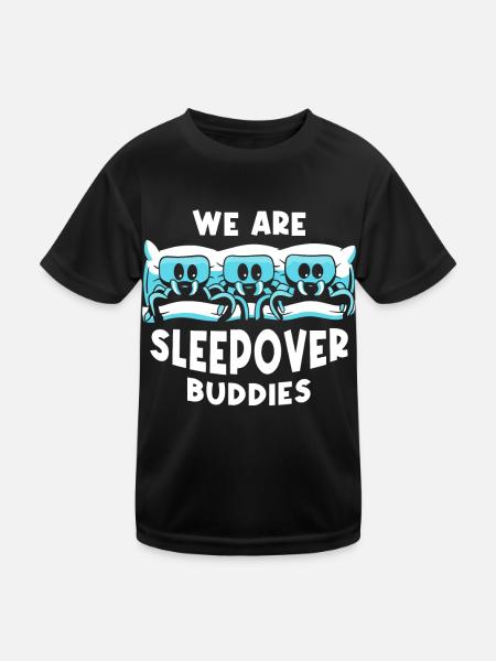 We Are Overnight Buddy Overnight Party - Kids Functional T-Shirt - black - Front