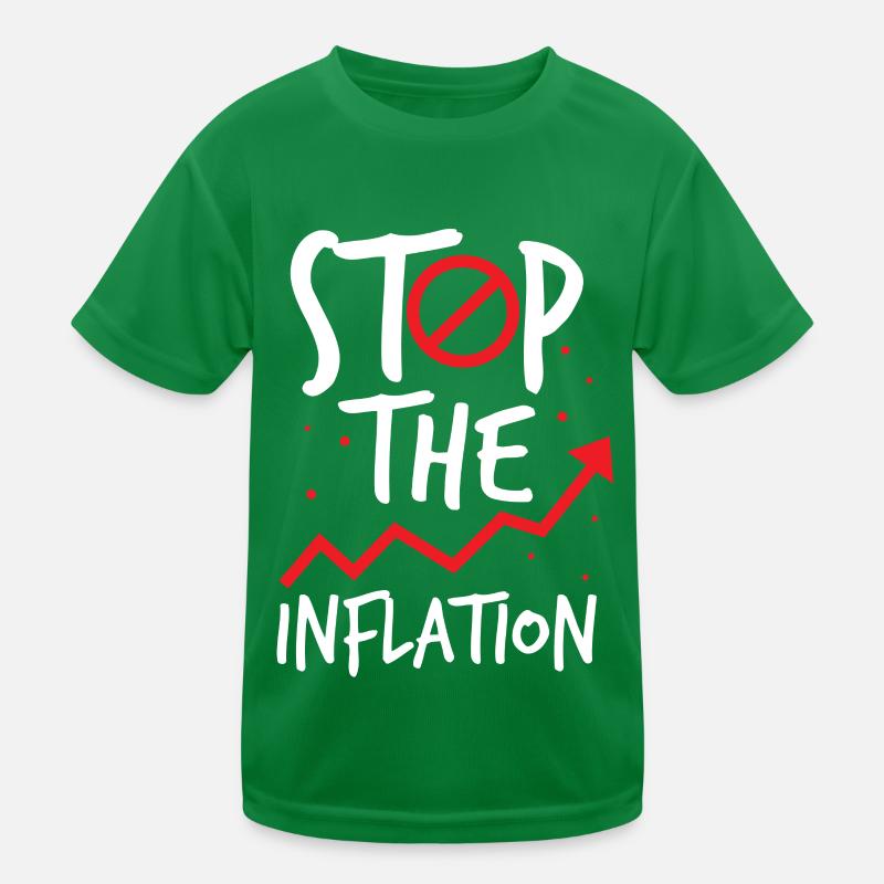 Arrêter la stagflation de l’inflation Impression monétaire T-shirt sport Enfant