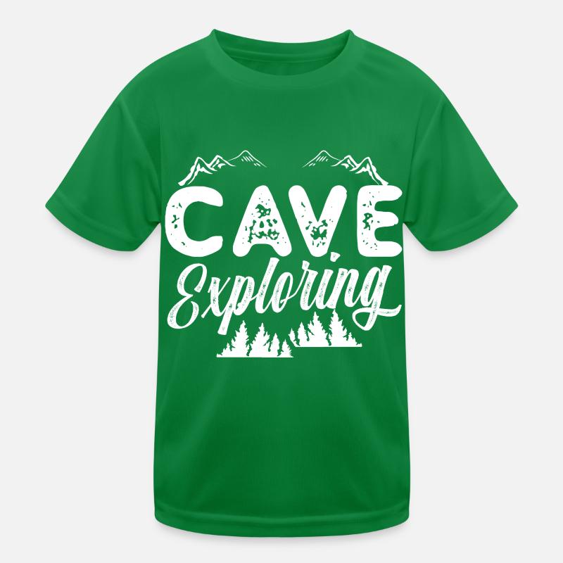 Explore Cave Caves Cave Caving Kids Functional T-Shirt