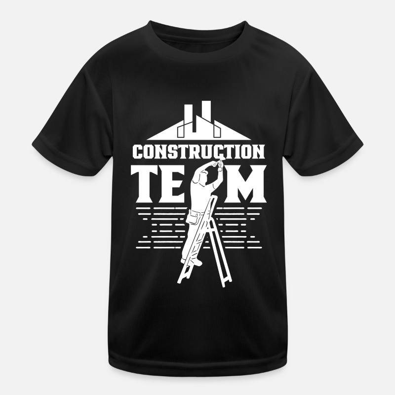 Équipe de construction Travail d’équipe Chantier de construction Travailleurs de la construction T-shirt sport Enfant