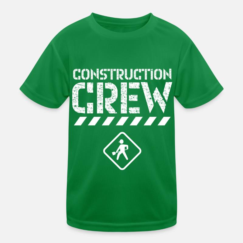 Construction Team Construction Worker Teamwork Construction Site Team Kids Functional T-Shirt