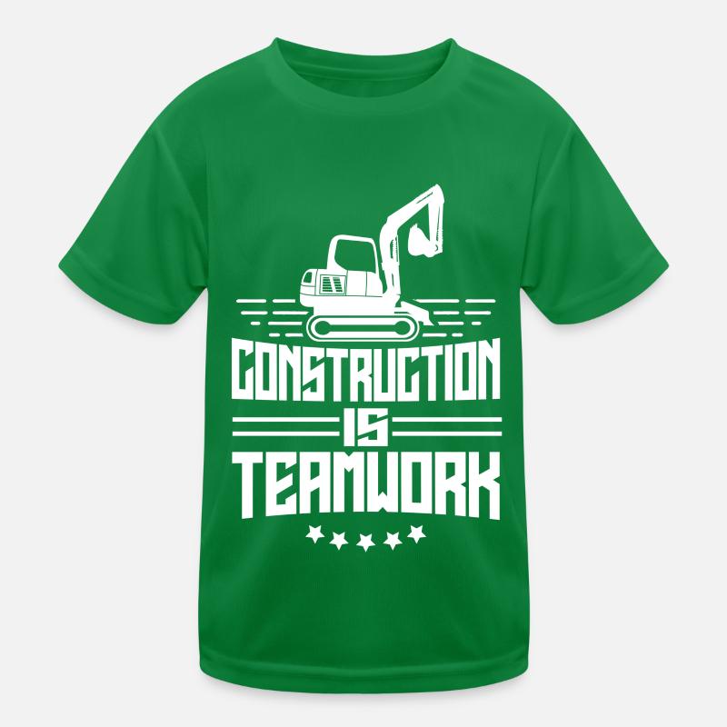 Les travaux de construction sont un travail d’équipe Travail d’équipe Construction Chantier de construction T-shirt sport Enfant