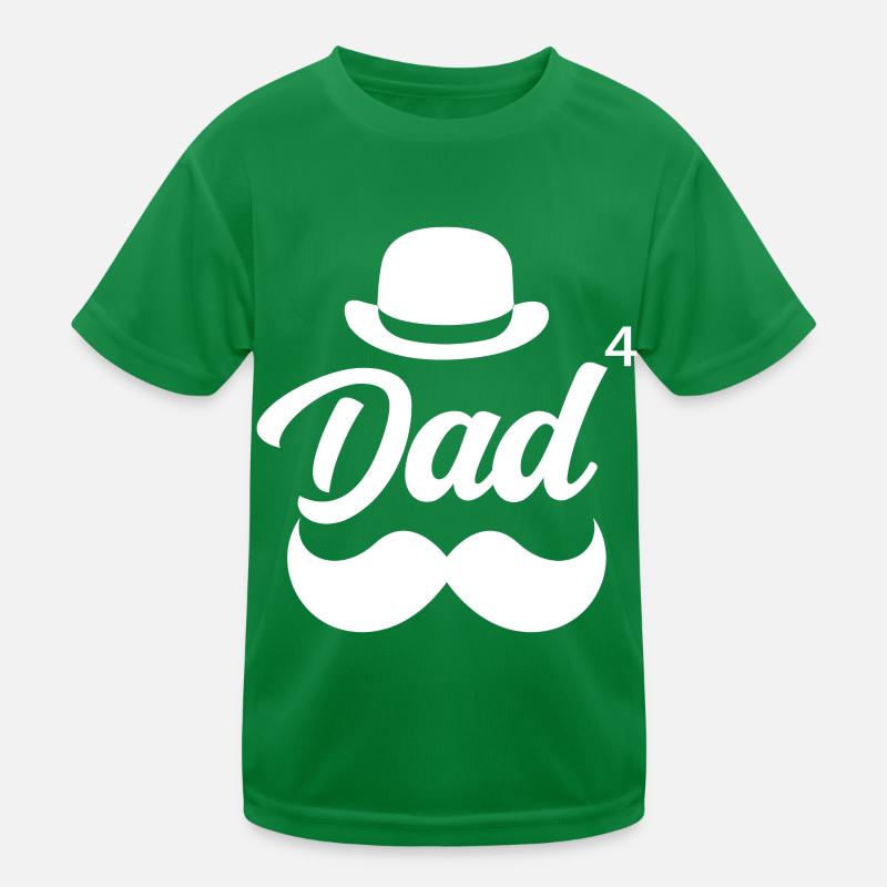 Vater Von Vier Kindern Papi Papa Vater Tag Kinder Funktions-T-Shirt