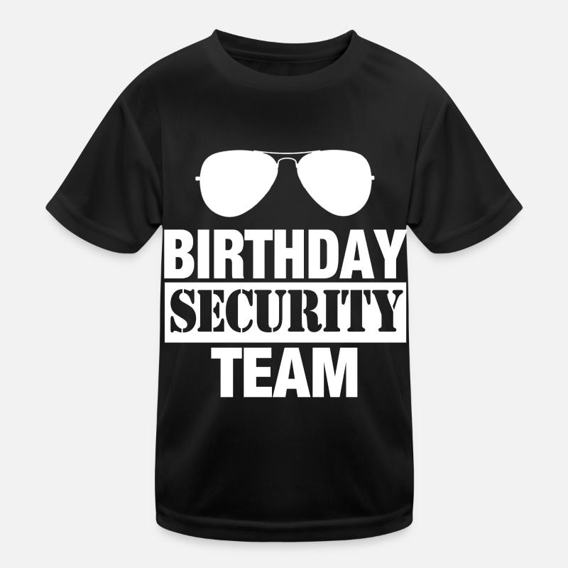 Sécurité d’anniversaire Équipe sécurité Sécurité T-shirt sport Enfant