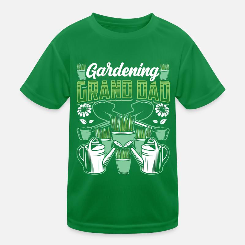 Gartenarbeit Großvater Opa Gärtner Garten Kinder Funktions-T-Shirt