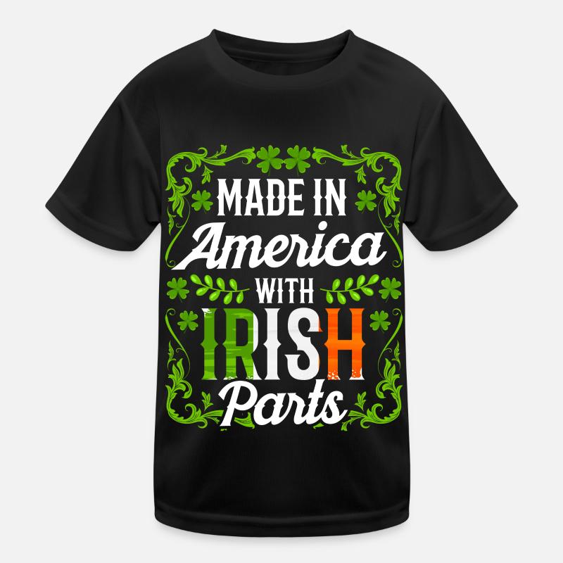 Hergestellt In Amerika Mit Irischen Teilen Ire Kinder Funktions-T-Shirt