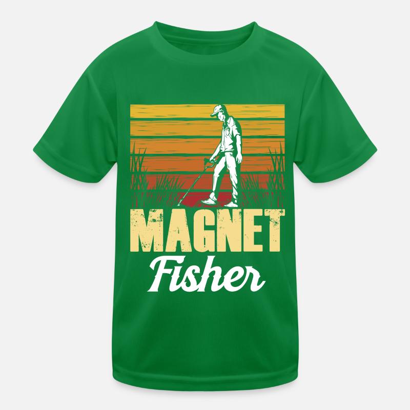 Magnetfischer Magnetfischen Magnet Kinder Funktions-T-Shirt