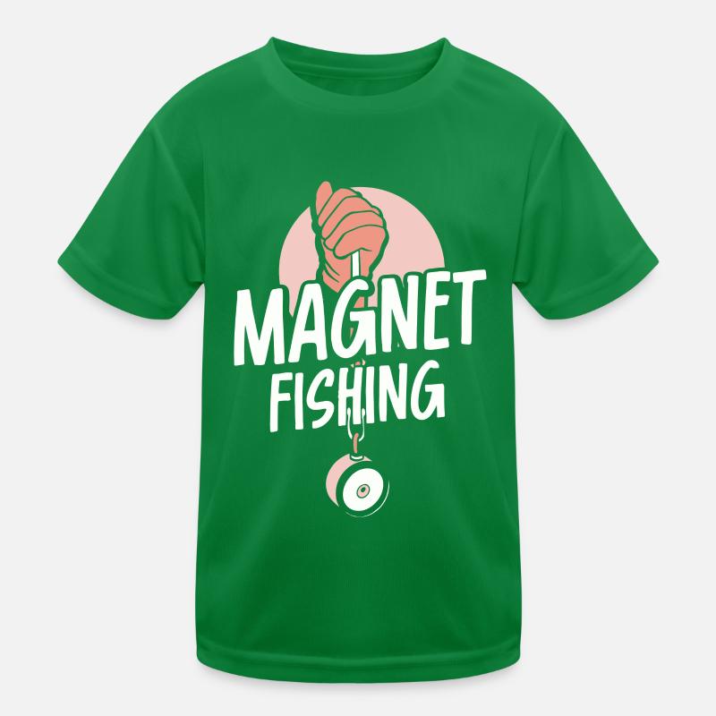 Magnetfischen Magnet Magnetfischer Kinder Funktions-T-Shirt