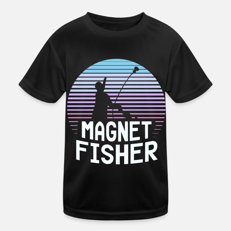 Magnetfischer Magnet Magnetfischen Kinder Funktions-T-Shirt