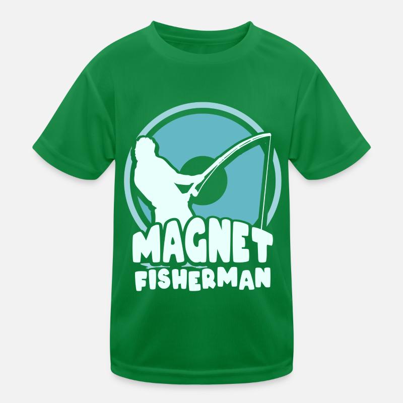 Magnetfischer Magnetfischen Magnet Kinder Funktions-T-Shirt