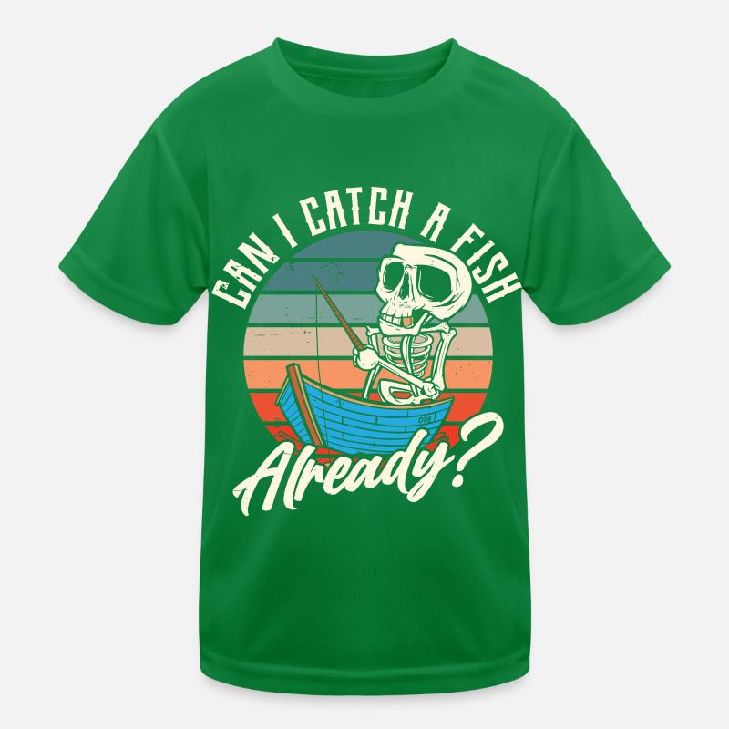 Puis-je enfin attraper un poisson? Pêcheur T-shirt sport Enfant