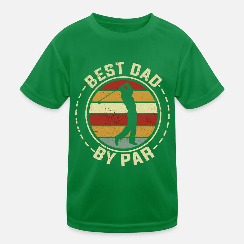 Bester Vater Nach Par Golf Golfer Papa Papi Kinder Funktions-T-Shirt