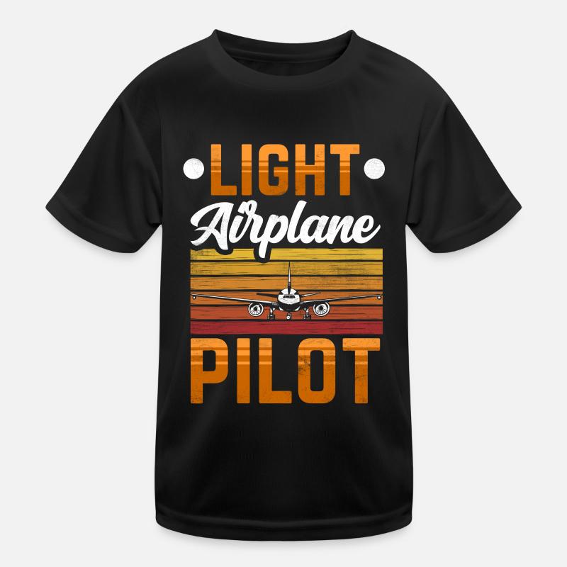 Pilote d’aéronef léger Aéronef de petite taille Aéronef privé T-shirt sport Enfant