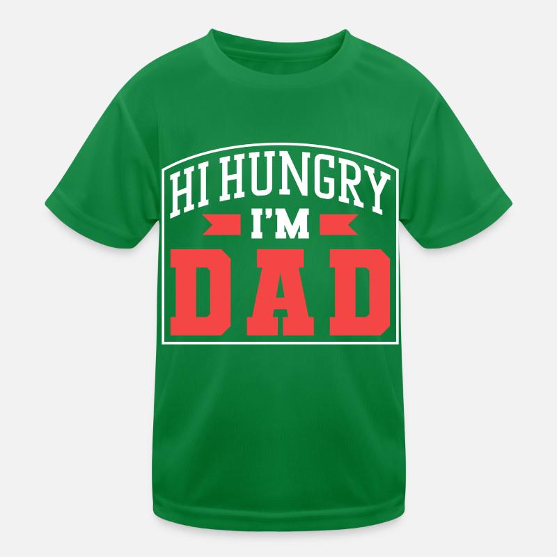 Hallo Hungrig Ich Bin Papa Vater Papi Vater Tag Kinder Funktions-T-Shirt