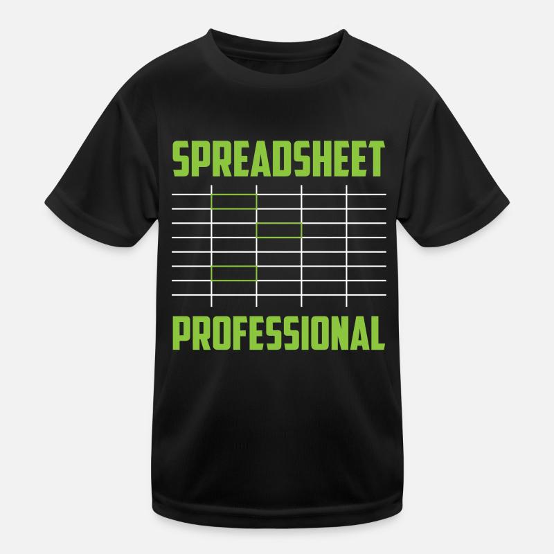 Spreadsheet Profi Arbeit Tabelle Buchhalter Kinder Funktions-T-Shirt