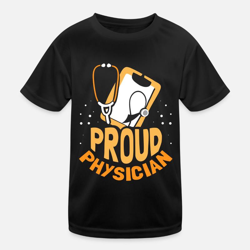 Stolzer Arzt Mediziner Medizin Doktor Beruf Kinder Funktions-T-Shirt