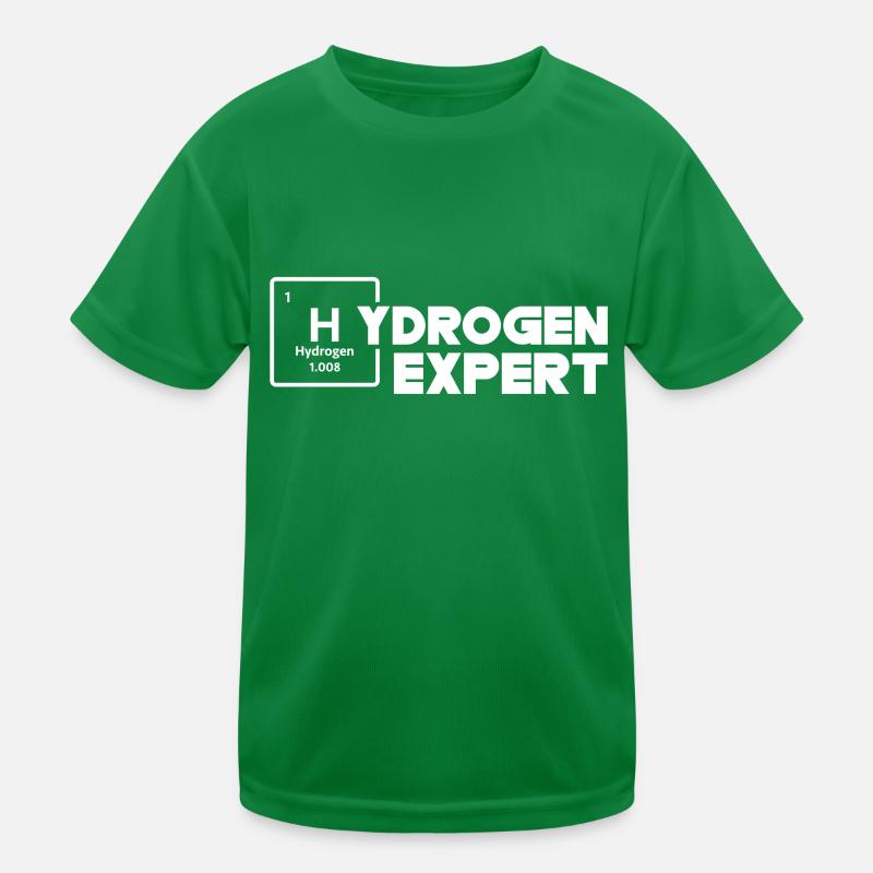 Hydrogen Expert Energie Wasserstoff Element Kinder Funktions-T-Shirt