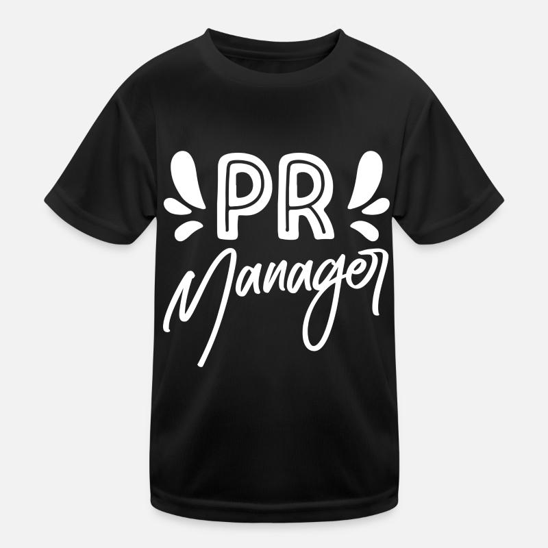 Pr Manager Job Profession Relations publiques T-shirt sport Enfant