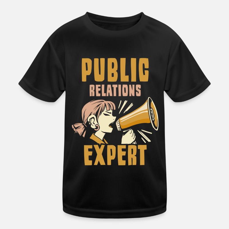 Public Relations Experte Beruf PR Job Kinder Funktions-T-Shirt