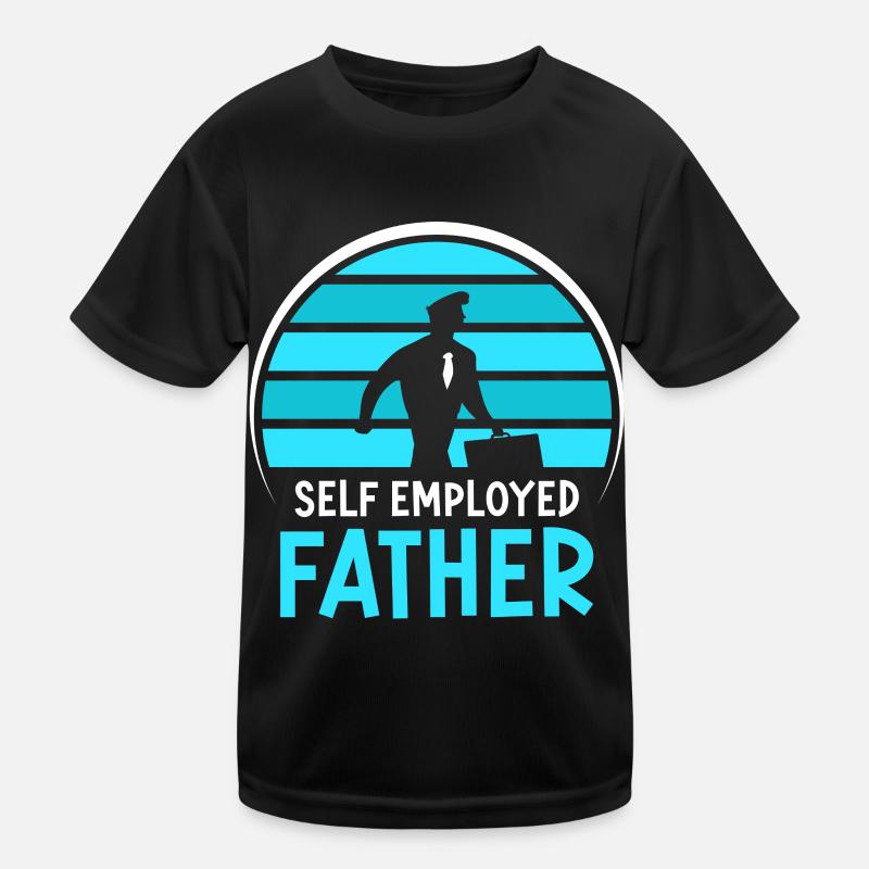 Selbständiger Vater Freelancer Selbstständig Kinder Funktions-T-Shirt