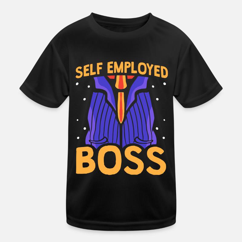 Self-employed boss Freelancer Self-employed Kids Functional T-Shirt