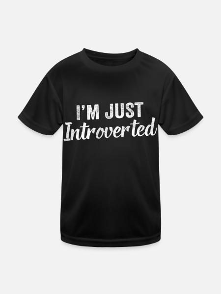 Je ne suis qu’un introverti introverti - T-shirt sport Enfant - noir - Devant