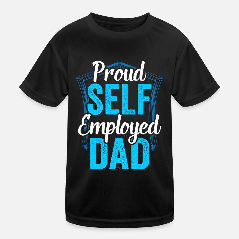 Stolzer Selbständiger Vater Selbstständig Kinder Funktions-T-Shirt