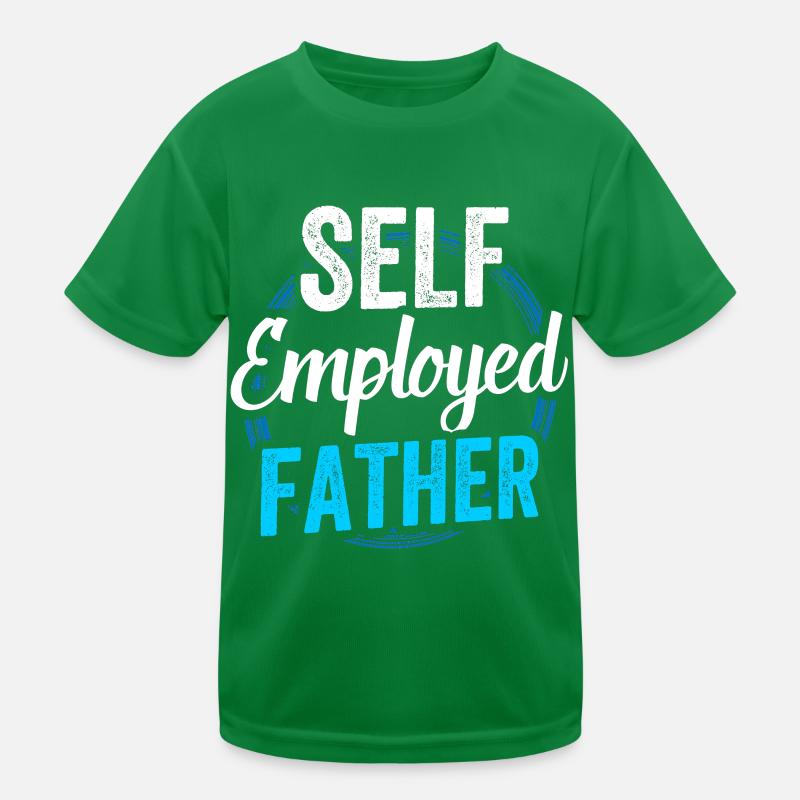 Selbständiger Vater Freelancer Selbstständig Kinder Funktions-T-Shirt