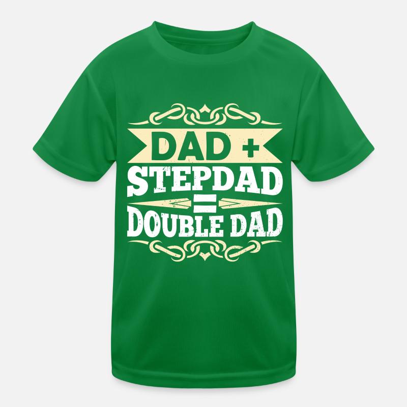 Papa Plus Stepfather Equal Double Papa Stepdad Kids Functional T-Shirt